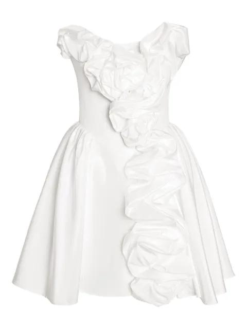 corset ruffled mini dress by POST MERIDIEM
