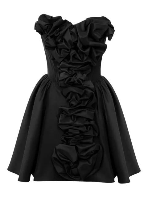corset ruffled mini dress by POST MERIDIEM