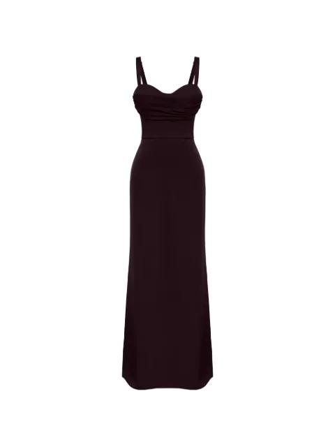 gathered-detail maxi dress by POST MERIDIEM
