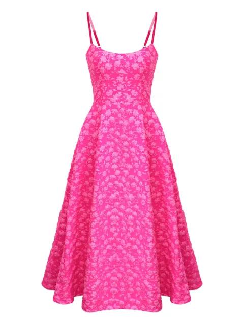 jacquard corset midi dress by POST MERIDIEM