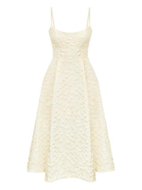 jacquard corset midi dress by POST MERIDIEM