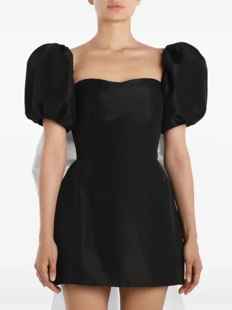 puff-sleeve bow mini dress by POST MERIDIEM