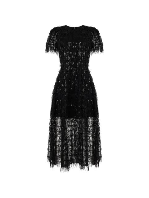 round-neck midi dress by POST MERIDIEM