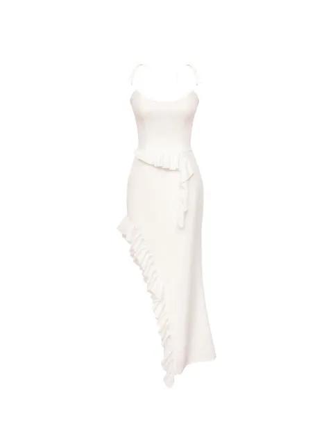 ruffled midi dress by POST MERIDIEM