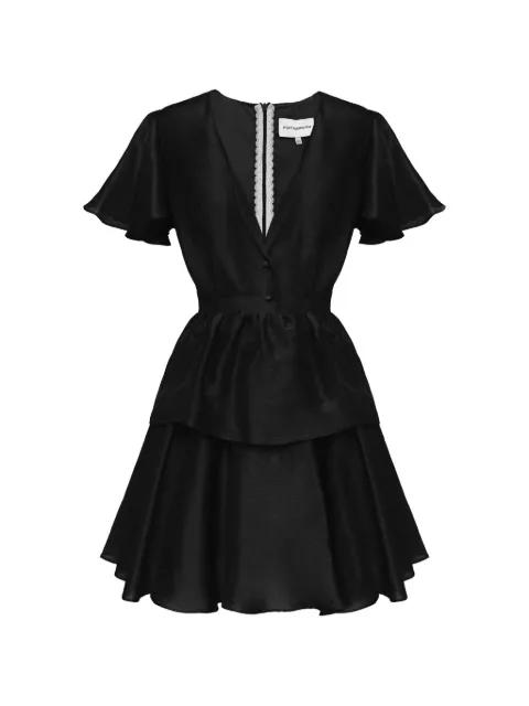 ruffled-sleeves mini dress by POST MERIDIEM
