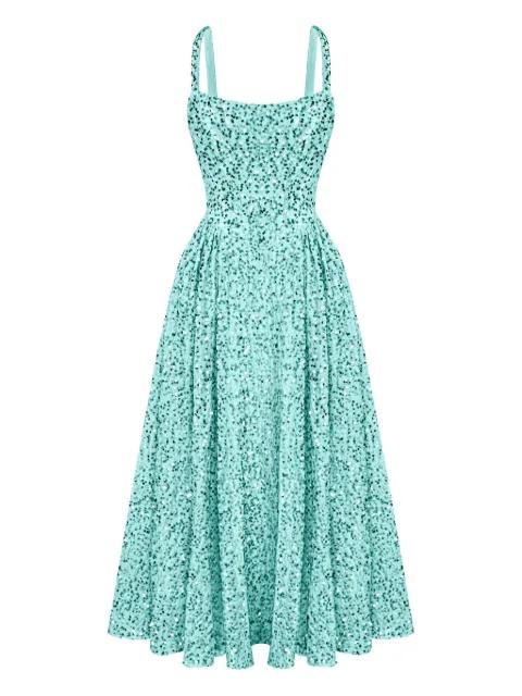 sequin corset midi dress by POST MERIDIEM