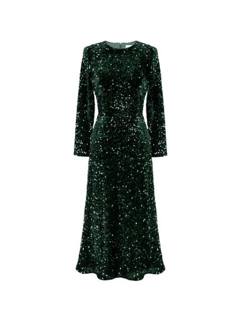 sequin-embellished midi dress by POST MERIDIEM