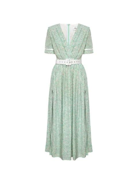 side-split midi dress by POST MERIDIEM