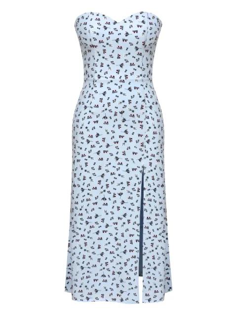 slit corset midi dress by POST MERIDIEM