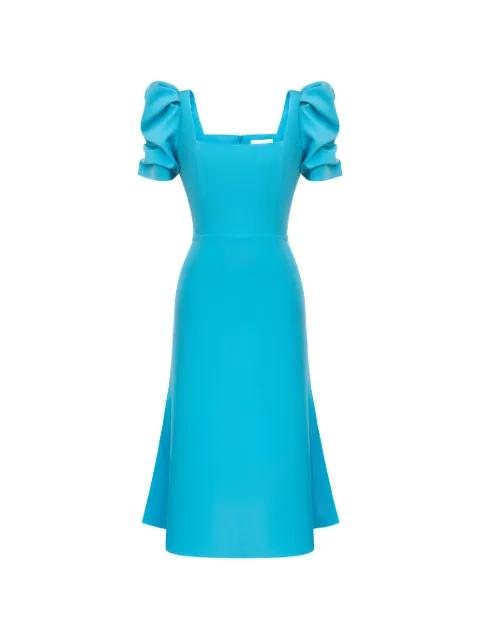 square-neck midi dress by POST MERIDIEM