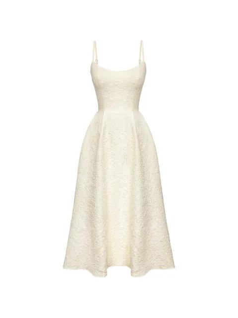 strapless midi dress by POST MERIDIEM