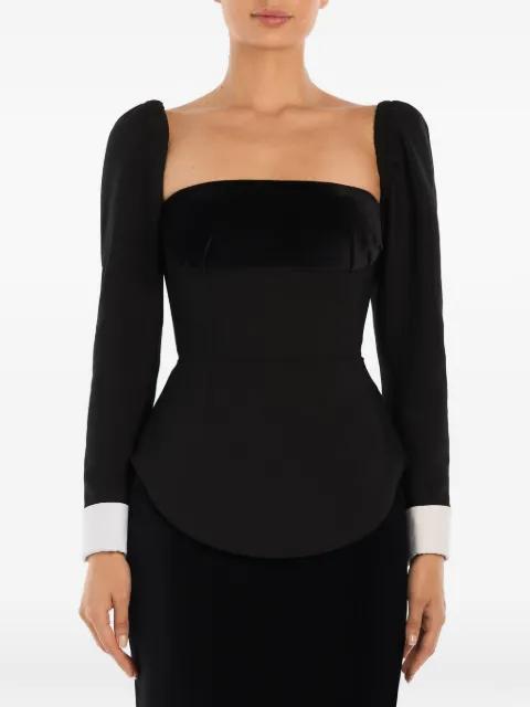 velvet long-sleeve top by POST MERIDIEM