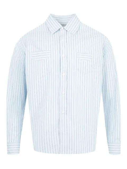 striped pocket shirt by POST O'ALLS