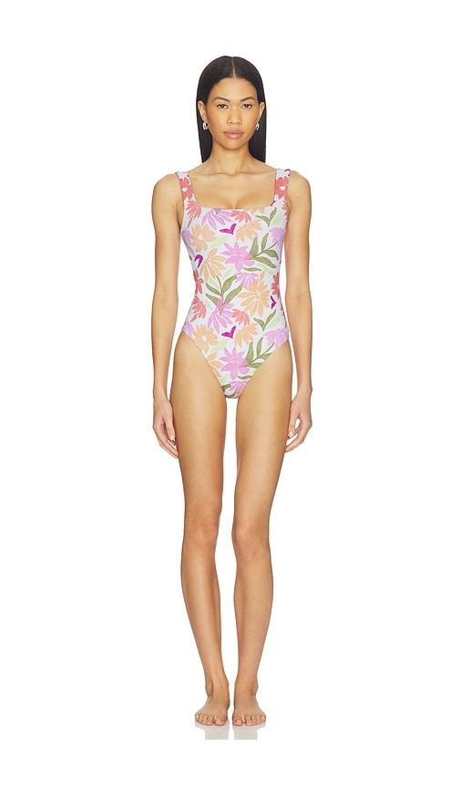 POST SWIM x REVOLVE Jessica One Piece Swimsuit in Blush,White by POST SWIM