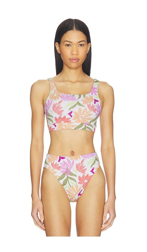 POST SWIM x REVOLVE Livie Bikini Top in Blush,White by POST SWIM