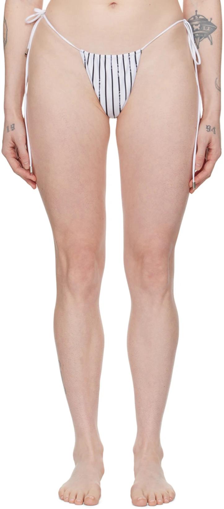 White & Black Woods Reversible Bikini Bottom by POSTER GIRL