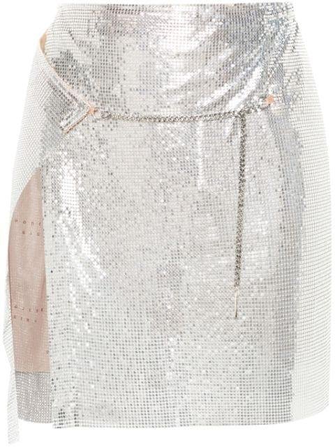 Winona chainmail-effect mini skirt by POSTER GIRL