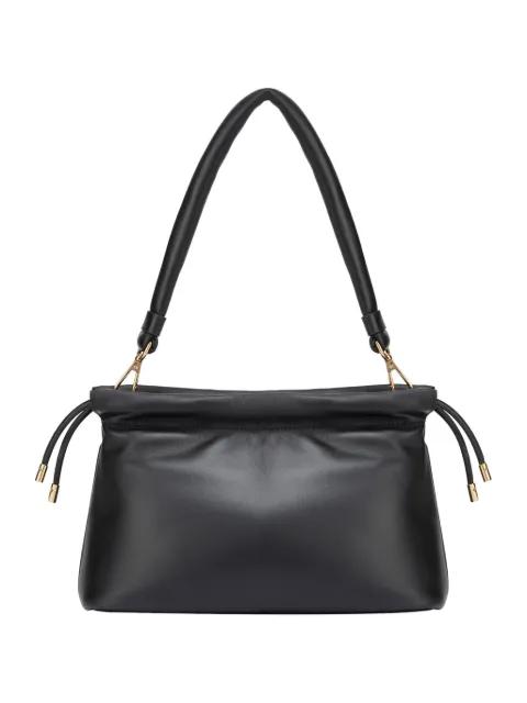 drawstring leather shoulder bag by POTAMY
