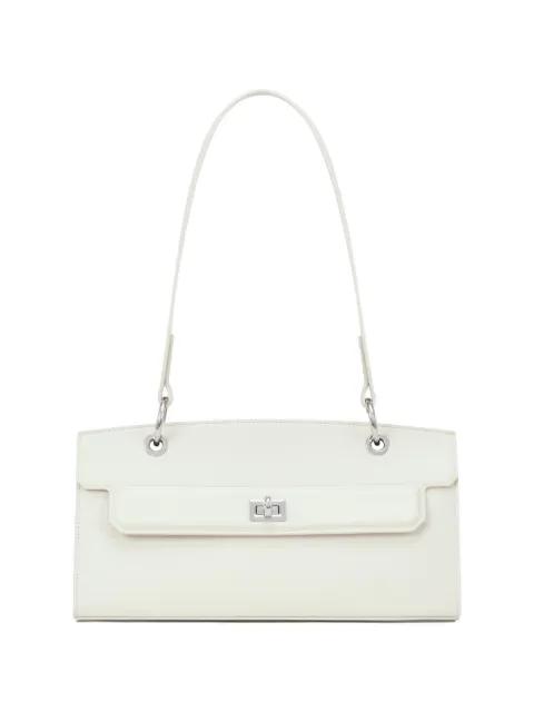 flap leather shoulder bag by POTAMY