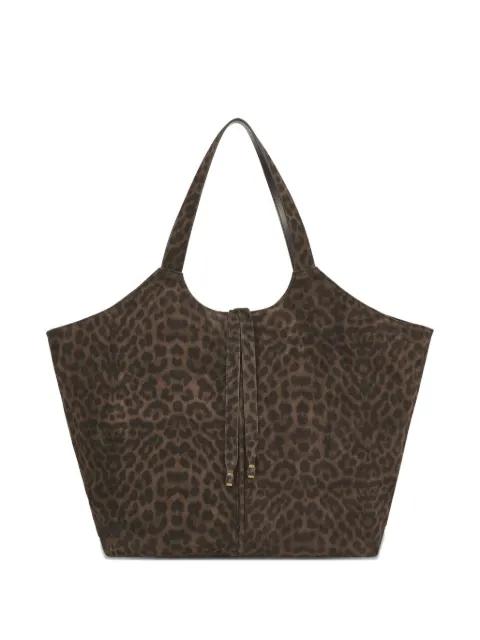 leopard-print tote bag by POTAMY