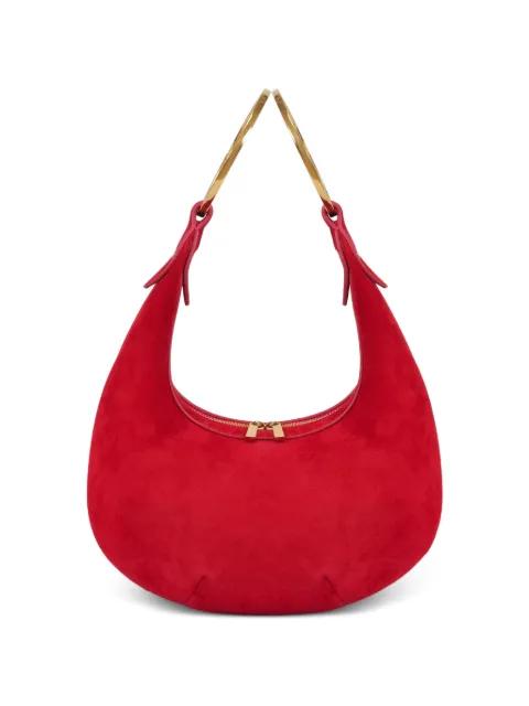 ring detail suede mini bag by POTAMY