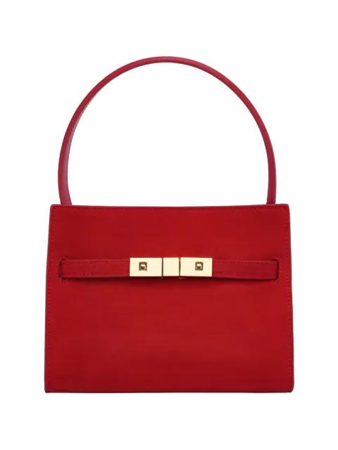 square-buckle leather mini bag by POTAMY