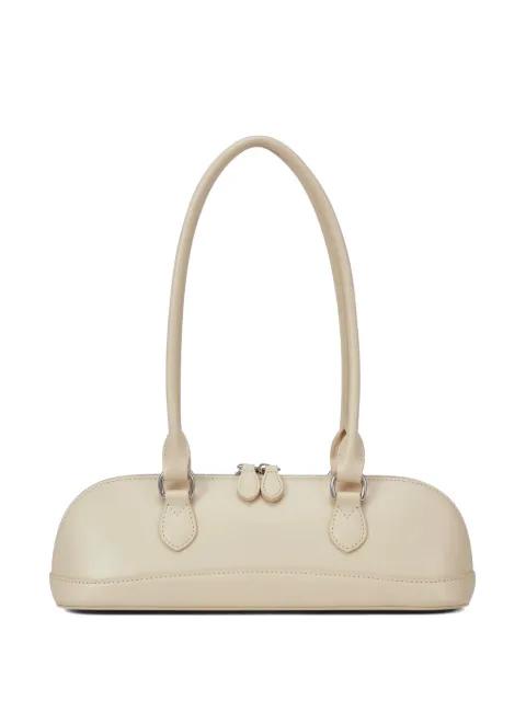 zip leather shoulder bag by POTAMY