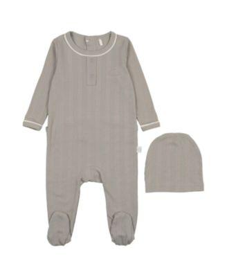 Unisex Ribbed Grandpa Footie with Hat by POUF Unisex Ribbed Grandpa Footie with Hat by POUF