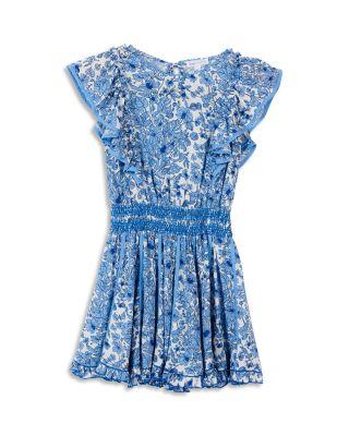 Girls' Blue Aqua Flora Dress - Little Kid by POUPETTE ST. BARTH