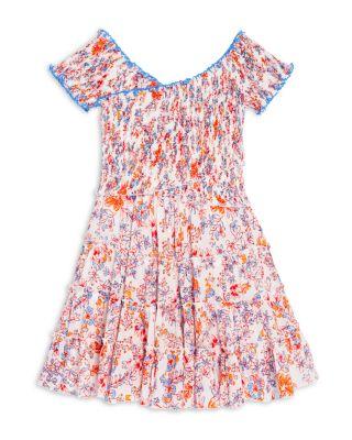 Girls' Soledad Ruffled Smocked Mini Dress - Little Kid by POUPETTE ST. BARTH