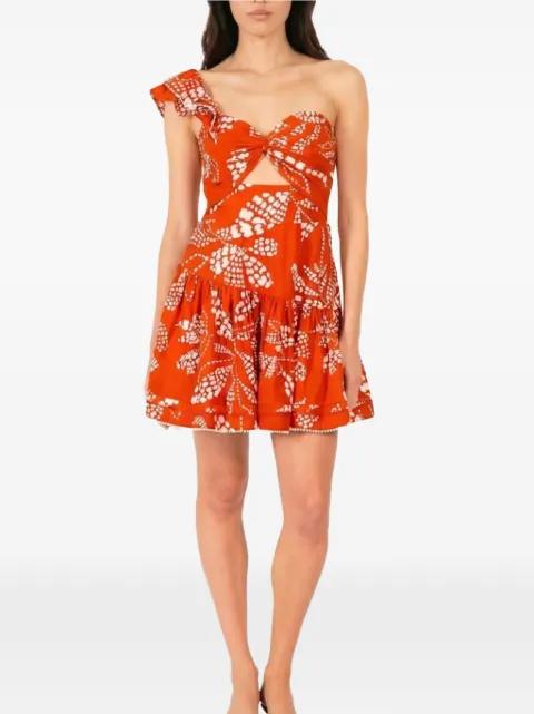 Niki one-shoulder ruffled dress by POUPETTE ST BARTH