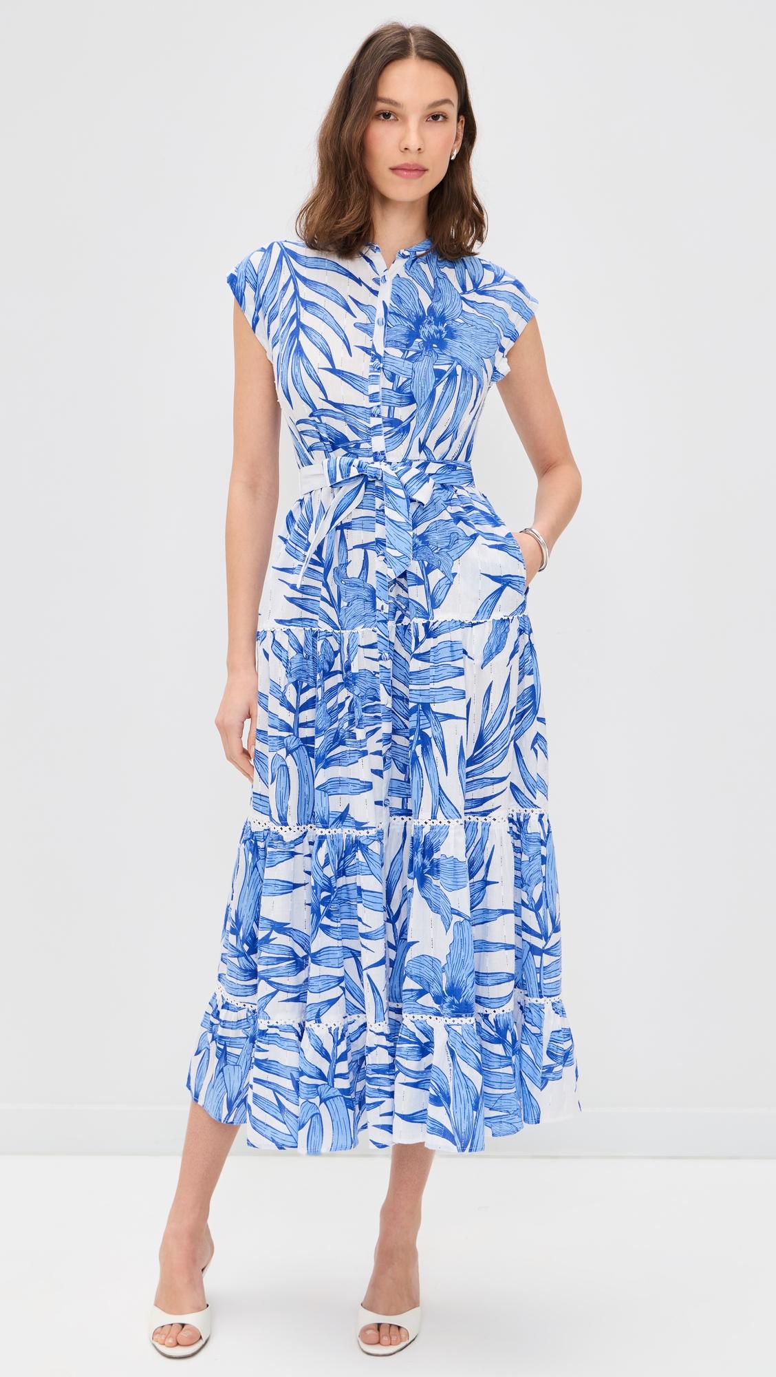 Tiered Palm Dress by POUPETTE ST BARTH