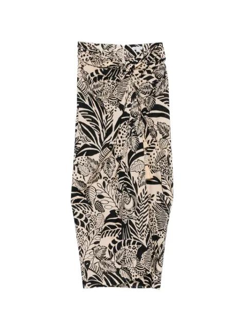 Uma animal-print midi skirt by POUPETTE ST BARTH