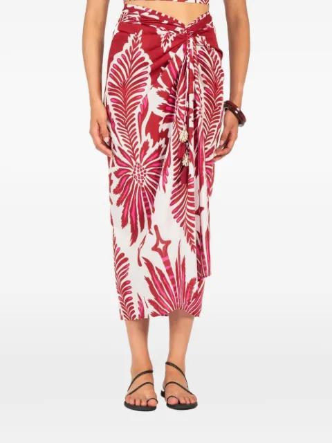 Uma floral-print midi skirt by POUPETTE ST BARTH