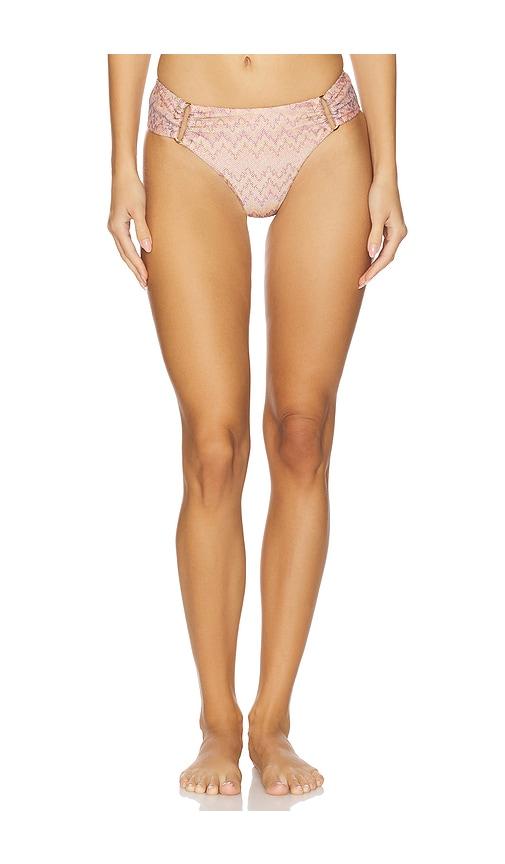 PQ Detail Fanned Bikini Bottom in Taupe by PQ
