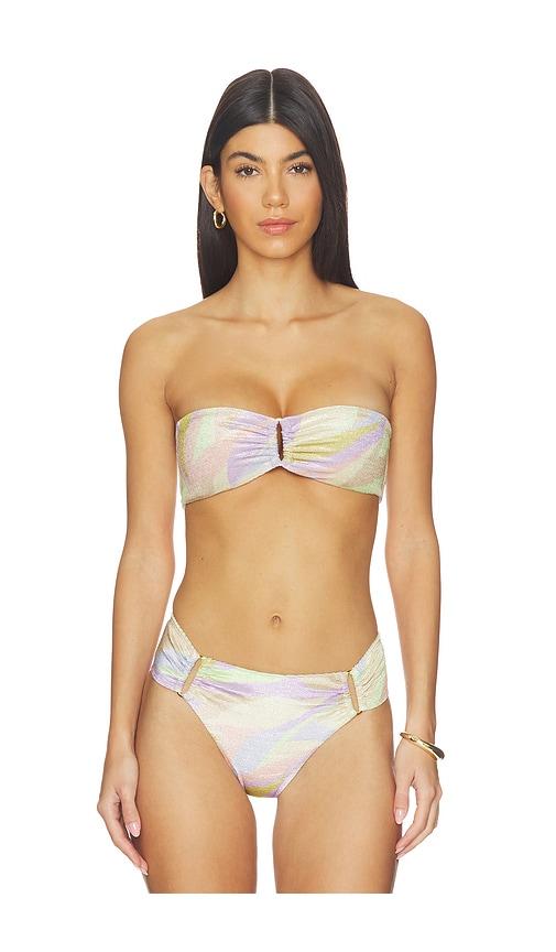PQ Ring Bandeau Bikini Top in Lemon,Lavender by PQ