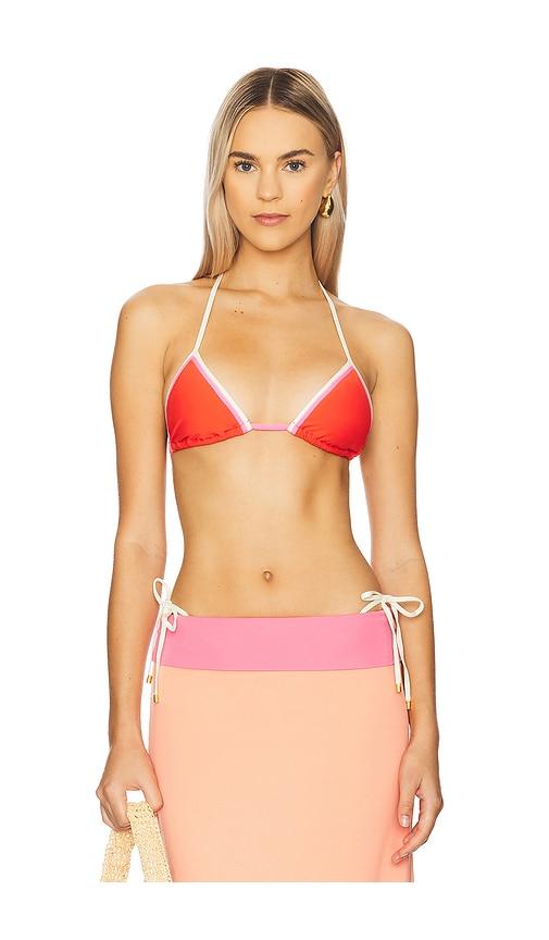 PQ Thea Triangle Bikini Top in Red by PQ