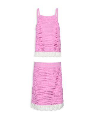 Girls' Kennedy Crochet Knit Top & Skirt Set - Big Kid by PQ SWIM