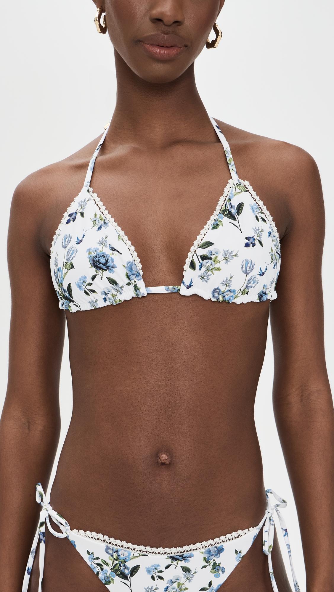 PQ Swim x ALICE + OLIVIA Reversible Triangle Bikini Top by PQ SWIM
