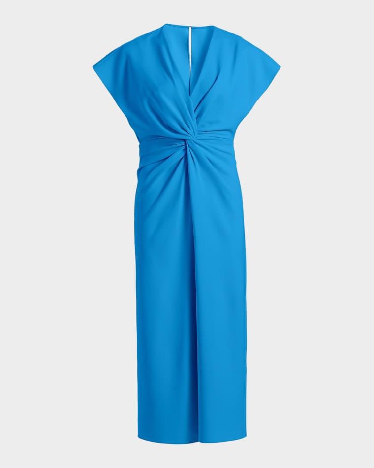 Jackie Twist-Front Midi-Dress by PRABAL GURUNG