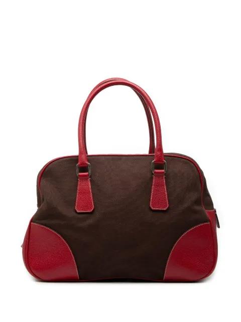 2000-2013 Cinghiale Trimmed Canvas Canapa Bauletto Bag handbag by PRADA 