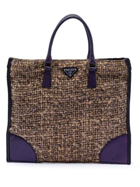 2000-2013 Cinghiale Trimmed Viscose Flat tote bag by PRADA 