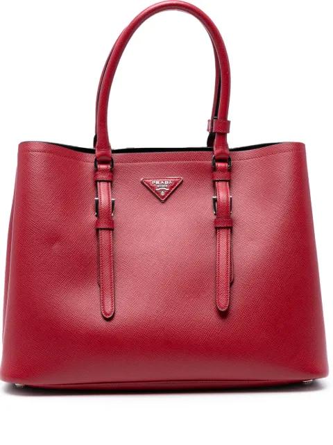 2000-2013 Medium Saffiano Cuir Double Handle satchel by PRADA 
