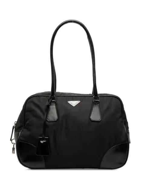 2000-2013 Soft Calf Trimmed Tessuto Bauletto Bag handbag by PRADA 