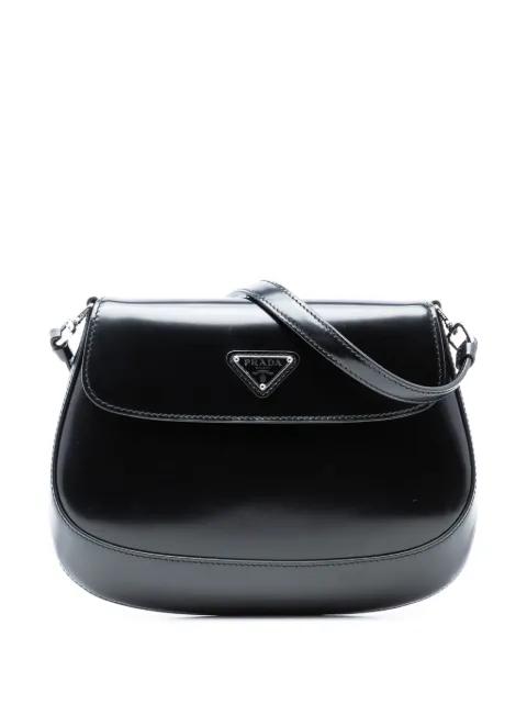 2000-2013 Spazzolato Leather Cleo Flap shoulder bag by PRADA 