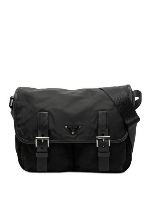 2000-2013 Tessuto Double Buckle Messenger Bag crossbody bag by PRADA 