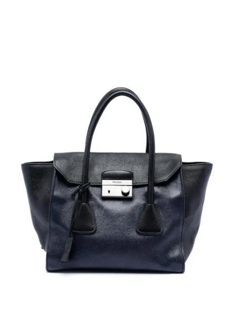 2000-2025 Bicolor Glace Calf Sound Lock satchel by PRADA 