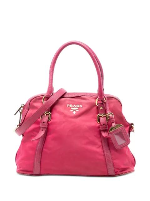 2000-2025 Saffiano Trimmed Tessuto Dome satchel by PRADA 