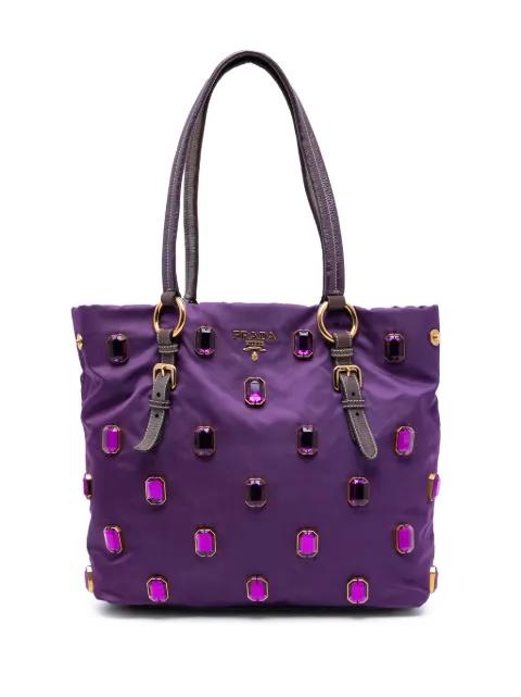 2000-2025 Tessuto Pietre Jeweled tote bag by PRADA 