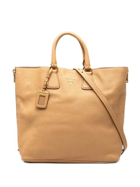 2000-2025 Vitello Daino Side Zip Convertible Tote satchel by PRADA 